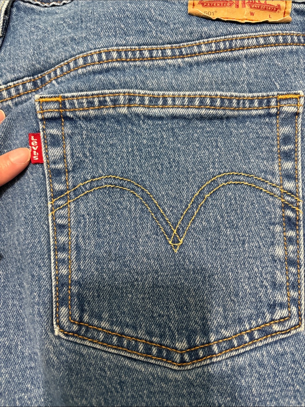 Levi's 501 High Rise Button Fly Shorts w34 - Picture 5 of 10